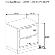 Caraway 2-drawer Nightstand Black - 224782