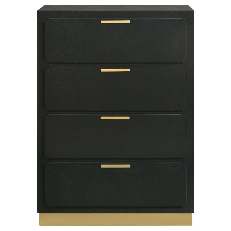 Caraway 4-drawer Bedroom Chest Black - 224785