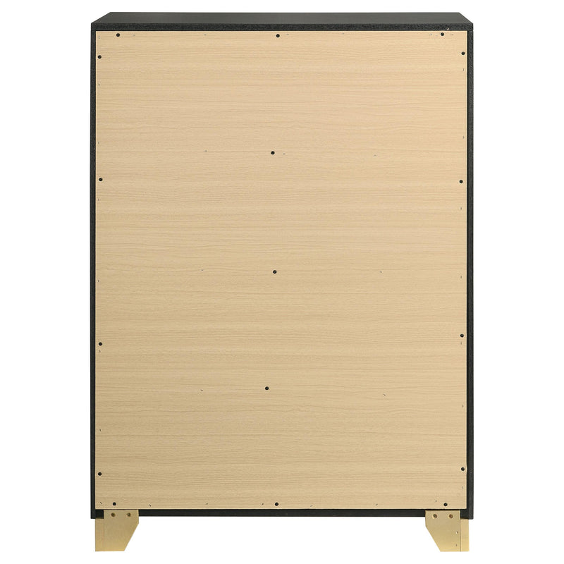 Caraway 4-drawer Bedroom Chest Black - 224785