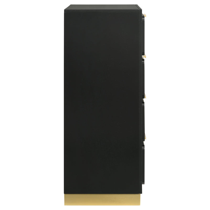 Caraway 4-drawer Bedroom Chest Black - 224785