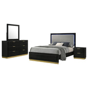 Caraway 4-piece California King Bedroom Set Black - 224781KW-S4