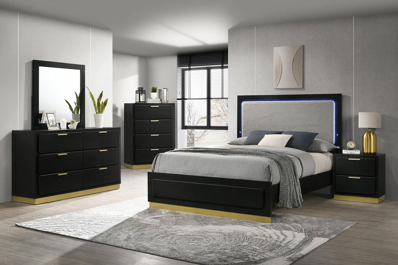 Caraway 5-piece Eastern King Bedroom Set Black - 224781KE-S5