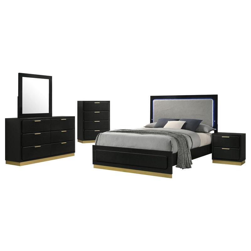 Caraway 5-piece Eastern King Bedroom Set Black - 224781KE-S5