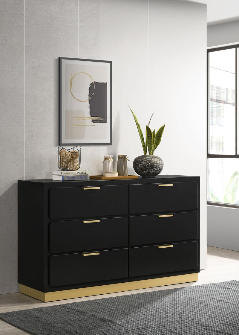 Caraway 6-drawer Dresser Black - 224783