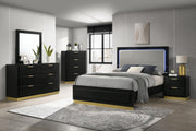Caraway 6-drawer Dresser with Mirror Black - 224783M