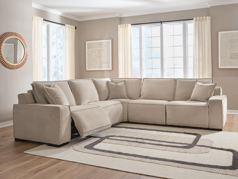 Carceri Cashmere 5-Piece Power Sectional Reclining Sofa - 87003S4