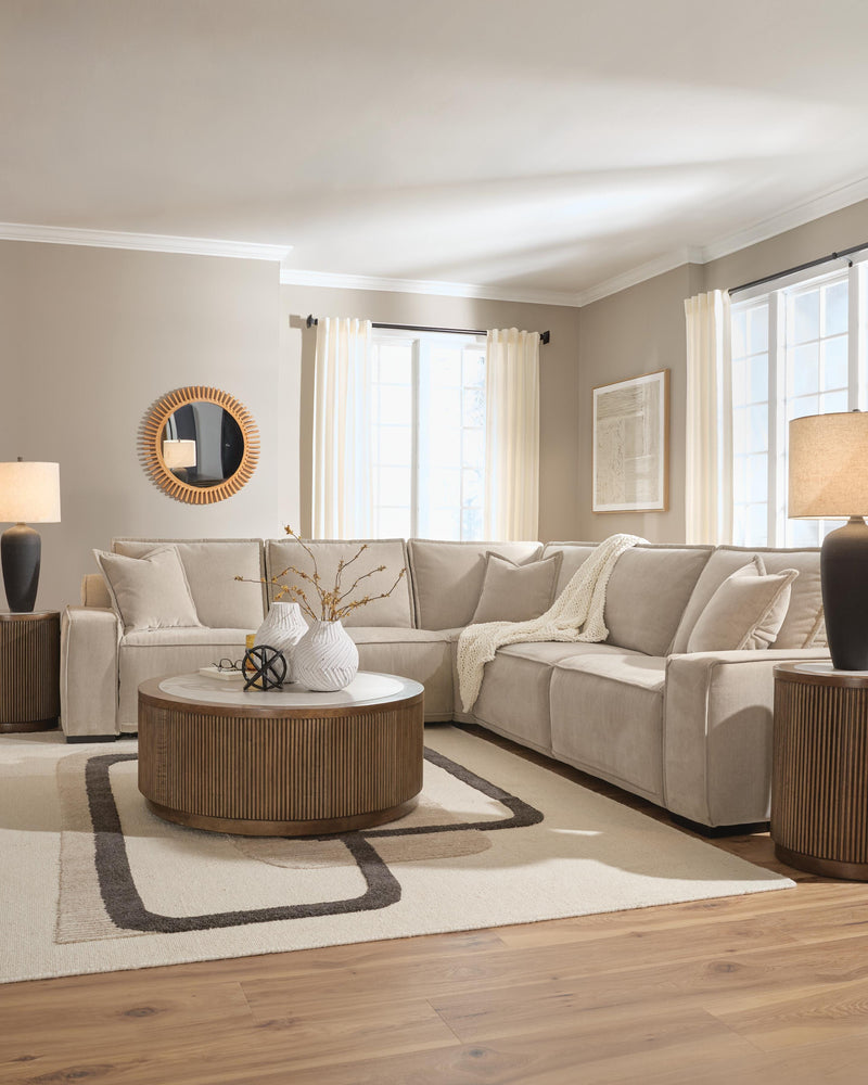 Carceri Cashmere 5-Piece Power Sectional Reclining Sofa - 87003S4