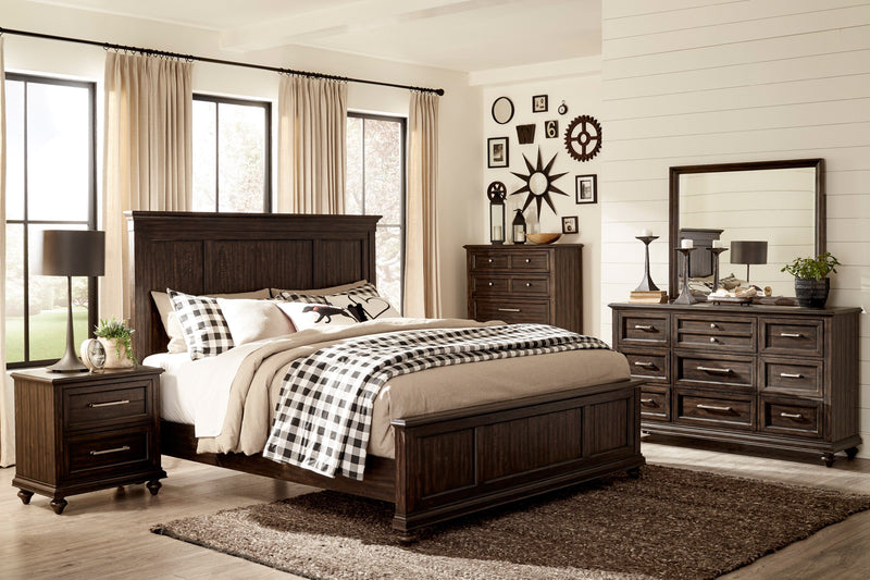 Cardano Driftwood Charcoal Panel Bedroom Set - Gate FurnitureBedroom Set