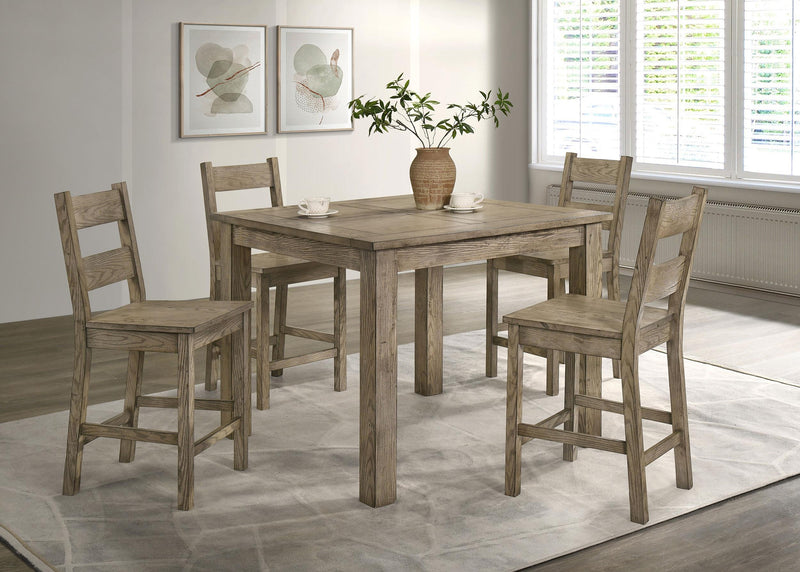 Cardova 5-piece Counter Height Dining Table Set Vineyard Oak - 192928-S5