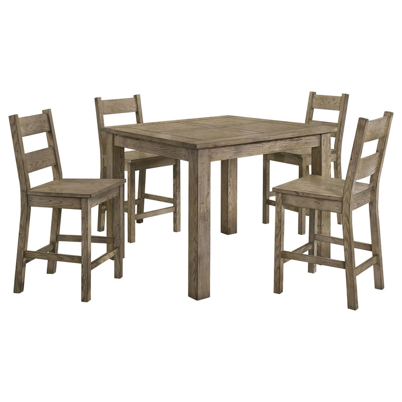 Cardova 5-piece Counter Height Dining Table Set Vineyard Oak - 192928-S5