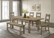 Cardova 87-inch Solid Wood Extension Dining Table Vineyard Oak - 192921