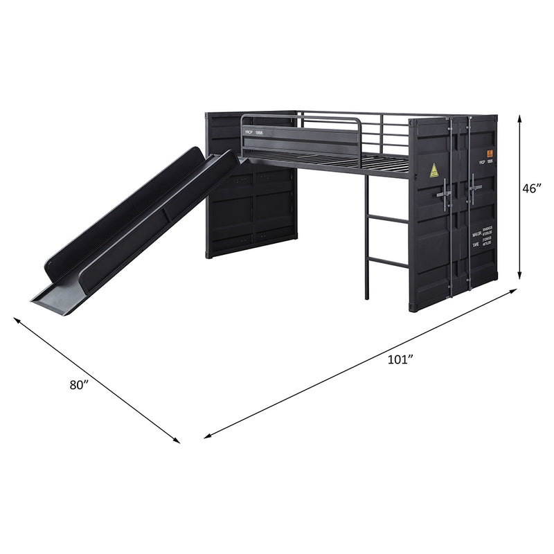 Cargo Twin Loft Bed W/Slide - 38305