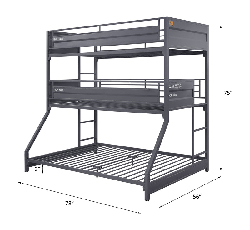 Cargo Twin/Twin/Full Bunk Bed - 37995