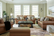 Carianna Caramel Leather Living Room Set - Gate FurnitureLiving Room Set