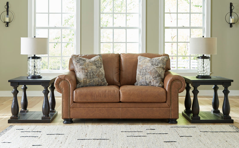 Carianna Caramel Leather Living Room Set - Gate FurnitureLiving Room Set