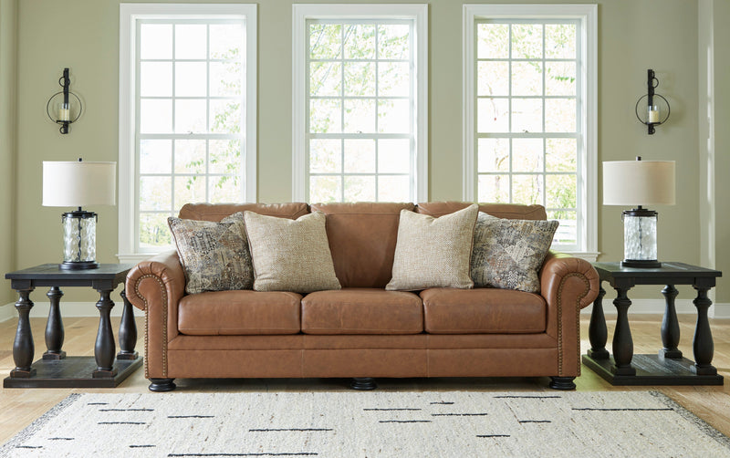 Carianna Caramel Leather Living Room Set - Gate FurnitureLiving Room Set