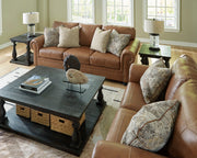 Carianna Caramel Leather Living Room Set - Gate FurnitureLiving Room Set