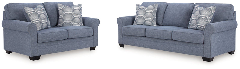 Carissa Manor Denim Living Room Set - Gate FurnitureLiving Room Set