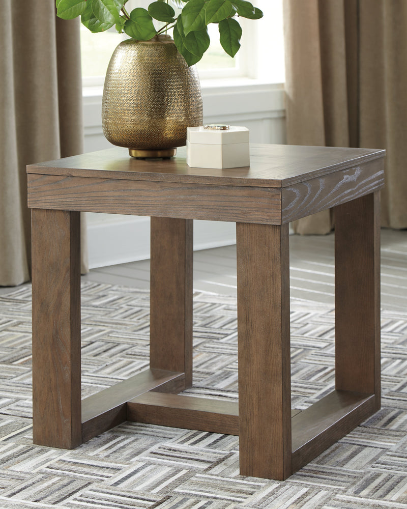 Cariton Coffee Table with 1 End Table in Gray - PKG008672