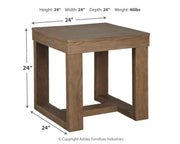 Cariton Coffee Table with 1 End Table in Gray - PKG008672