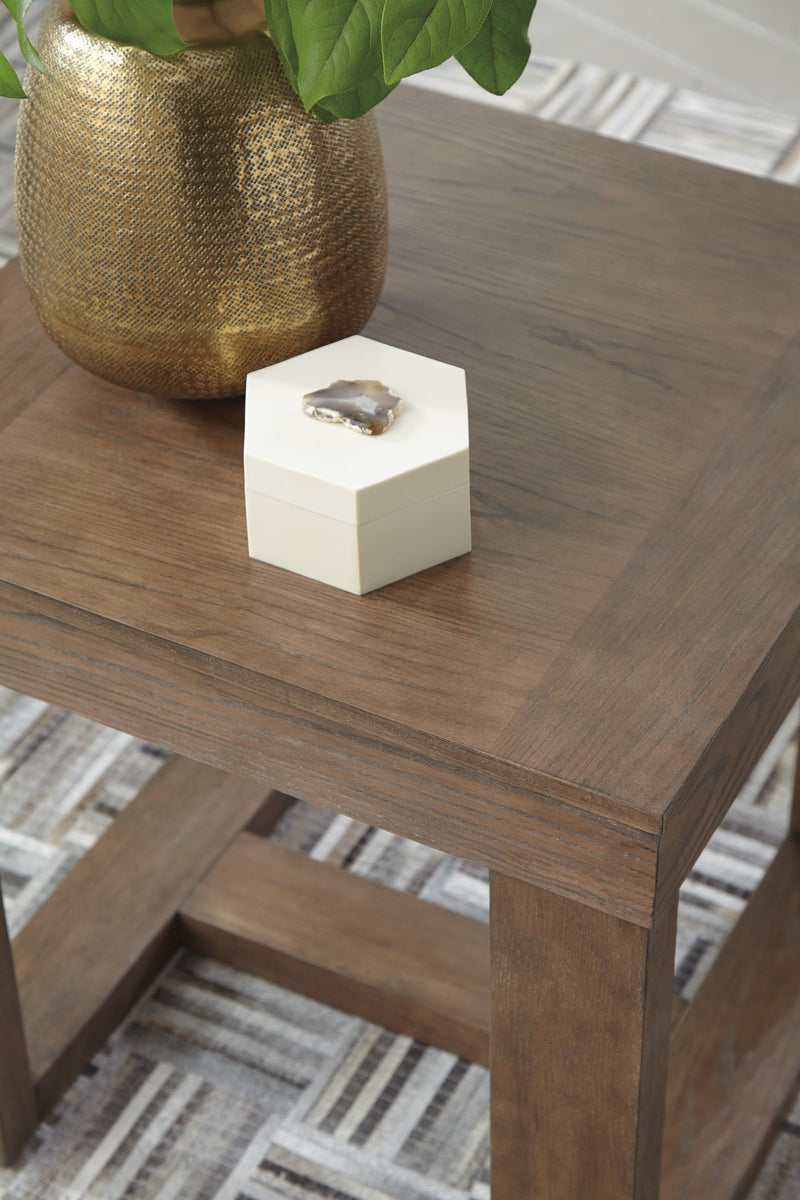 Cariton Coffee Table with 1 End Table in Gray - PKG008672