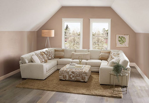 Carleton Ivory/Tan Ottoman - SM5172-OT