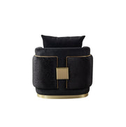 Carlina Black Velvet Chair - CARLINABK-CHAIR