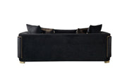 Carlina Black Velvet Sofa - CARLINABK-S