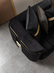 Carlina Black Velvet Sofa & Loveseat - CARLINABK-SL