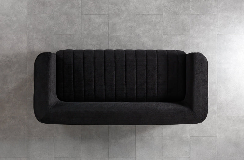Carlina Black Velvet Sofa & Loveseat - CARLINABK-SL