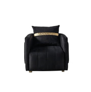 Carlina Black Velvet Sofa & Loveseat - CARLINABK-SL