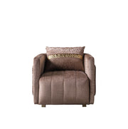 Carlina Coffee Velvet Chair - CARLINACOF-CHAIR