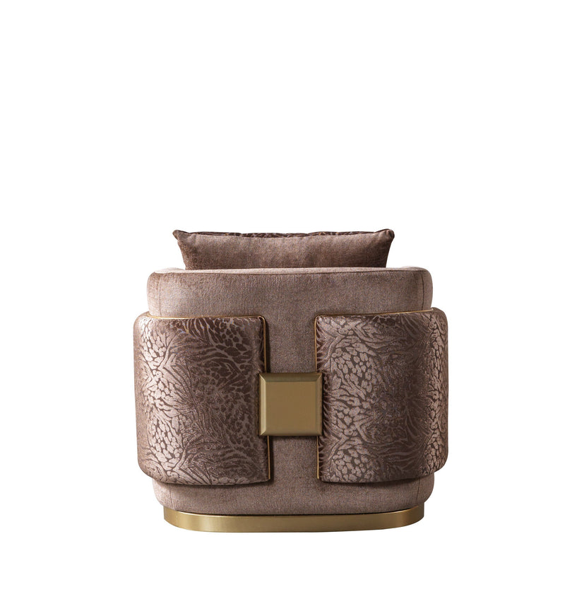 Carlina Coffee Velvet Chair - CARLINACOF-CHAIR