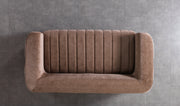 Carlina Coffee Velvet Sofa & Loveseat - CARLINACOF-SL