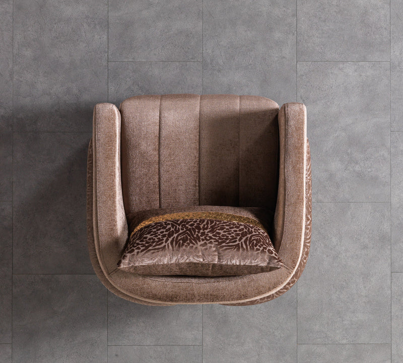 Carlina Coffee Velvet Sofa & Loveseat - CARLINACOF-SL
