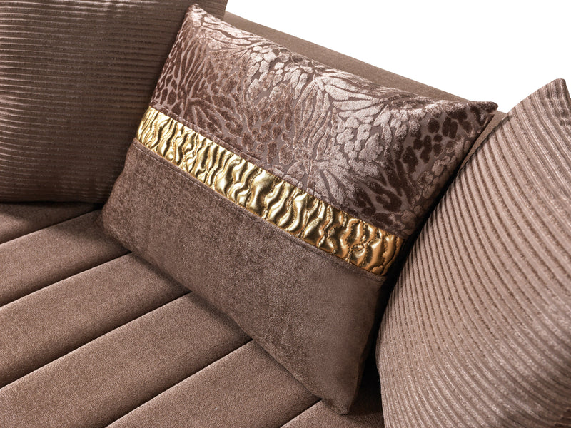Carlina Coffee Velvet Sofa & Loveseat - CARLINACOF-SL