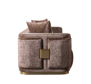 Carlina Coffee Velvet Sofa & Loveseat - CARLINACOF-SL