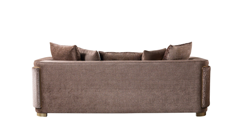 Carlina Coffee Velvet Sofa & Loveseat - CARLINACOF-SL