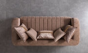 Carlina Coffee Velvet Sofa & Loveseat - CARLINACOF-SL