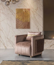 Carlina Coffee Velvet Sofa & Loveseat - CARLINACOF-SL