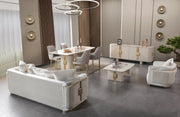 Carlina Ivory 7-Piece Dining Set - CARLINA DS-7PC