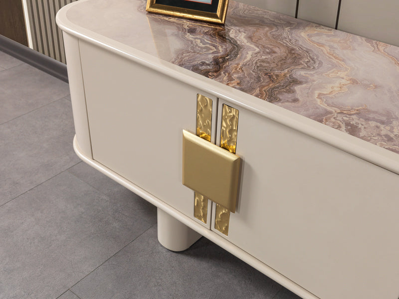 Carlina Ivory Tv Stand - CARLINA-TV