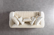 Carlina Ivory Velvet Sofa & Loveseat - CARLINAIV-SL