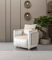 Carlina Ivory Velvet Sofa & Loveseat - CARLINAIV-SL