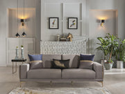 Carlino 3 Seat Sleeper (Napoly Grey) 2 Pieces - Gate FurnitureSleeper Sofa