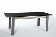 Carlino Expandable Dining Table (Prada Grey/Car.Mrb) 2 Pieces - Gate FurnitureDining Table