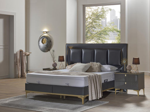Carlino Queen Bed (Carlino Gray) - Gate FurnitureQueen Bed