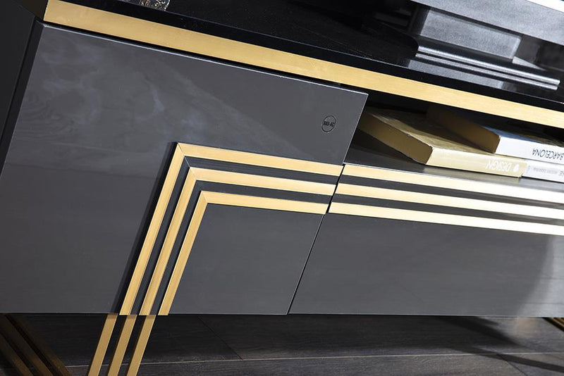 Carlino Tv Stand (Prada Grey) 7 Pieces - 12CRU3001P01ZEFW