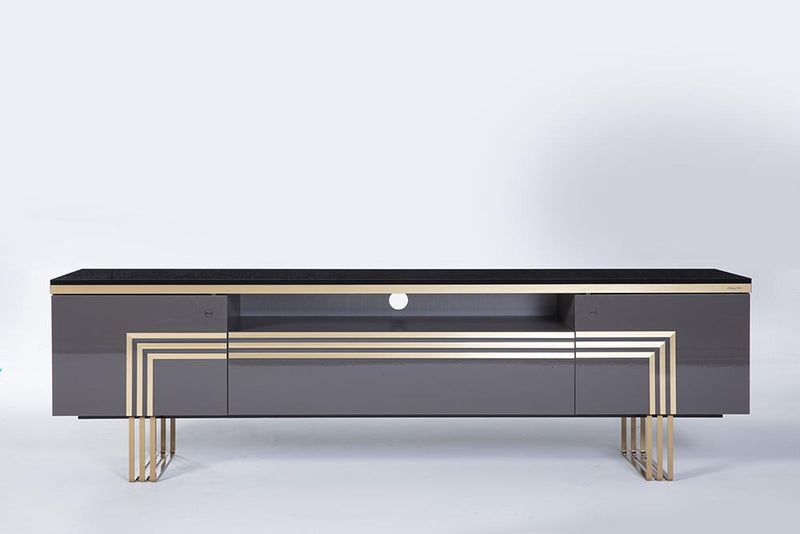 Carlino Tv Stand (Prada Grey) 7 Pieces - 12CRU3001P01ZEFW