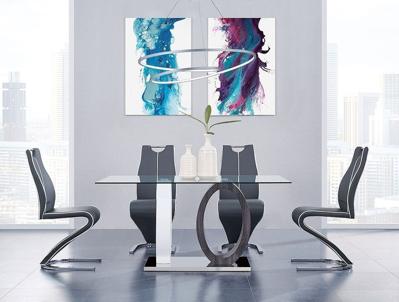 Carlislie Grey Dining Room Set - Gate FurnitureDining Room Set